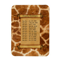 Magnetic Family Birthday Reminder - Customize premium magnets