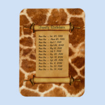 Magnetic Family Birthday Reminder - Customize magnets