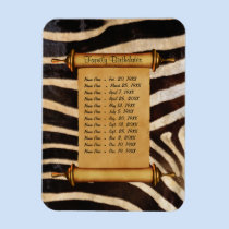 Magnetic Family Birthday Reminder - Customize magnets