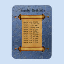 Magnetic Family Birthday Reminder - Customize magnets
