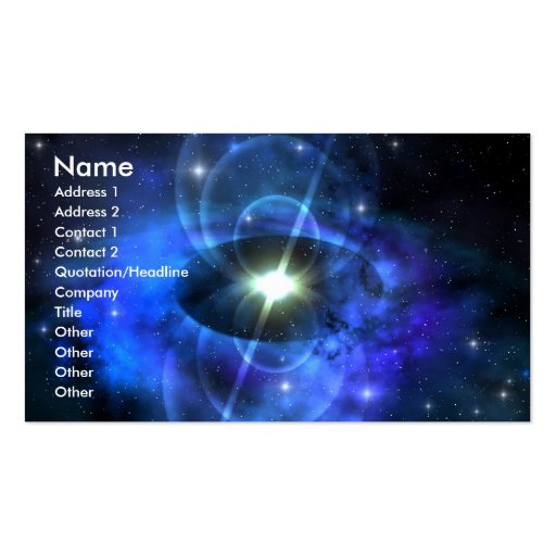 MAGNETIC PULSE STAR BUSINESS CARD (front side)