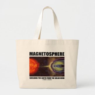 Magnetosphere Shielding Earth From Solar Wind Canvas Bags