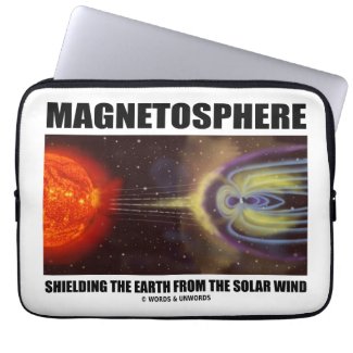 Magnetosphere Shielding Earth From Solar Wind Laptop Computer Sleeves