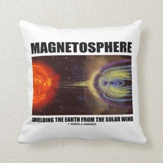 Magnetosphere Shielding Earth From Solar Wind Throw Pillow