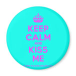 [Crown] keep calm and kiss me  Magnets