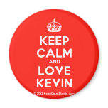 [Crown] keep calm and love kevin  Magnets