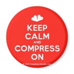 [Two hearts] keep calm and compress on  Magnets