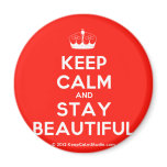 [Knitting crown] keep calm and stay beautiful  Magnets
