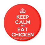 [Crown] keep calm and eat chicken  Magnets