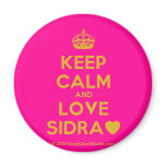 [Crown] keep calm and love sidra [Love heart]  Magnets