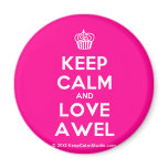 [Cupcake] keep calm and love awel  Magnets