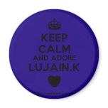 [Crown] keep calm and adore lujain.k [Love heart]  Magnets