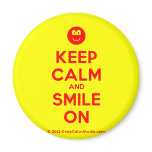 [Smile] keep calm and smile on  Magnets
