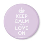 [Crown] keep calm and love on  Magnets