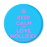 [Cupcake] keep calm and love molliexx  Magnets