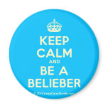 [Crown] keep calm and be a belieber  Magnets