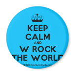 [Knitting crown] keep calm and w rock the world  Magnets