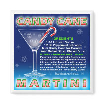 Magnets - Candy Cane Martini Art by Happy_Holly_Daze Magnets - Candy Cane Martini Art