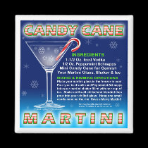 Magnets -  Candy Cane Martini Art magnets