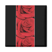 Magnets - elegant black and red roses by Rowood Magnets - elegant black and red roses