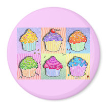 Magnets - Pop Art Cupcakes