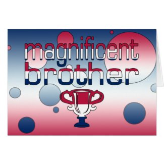 Magnificent Brother America Flag Colors card