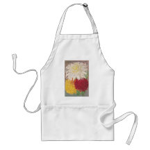 Magnificent Mums Vintage Art Apron
