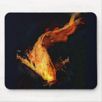 Magnificent Orange Koi mousepads