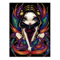 art, fantasy, eye, eyes, colour, color, colourful, colorful, colours, colors, wing, wings, winged, fairy wings, big eye, big eyed, jasmine, becket-griffith, becket, griffith, jasmine becket-griffith, jasmin, strangeling, artist, goth, gothic, fairy, gothic fairy, faery, fairies, faerie, fairie, lowbrow, low brow, big eyes, strangling, fantasy art, original, lowbrow art, Postcard with custom graphic design