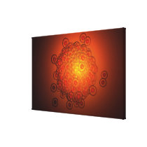 Magnified look at an ovum stretched canvas prints