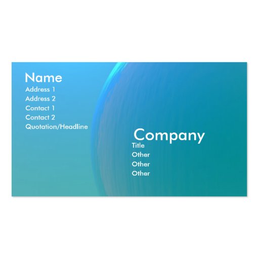 Magnifier Collection Business Card Templates (front side)
