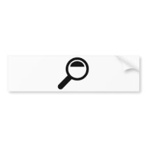 Magnifying glass bumper sticker