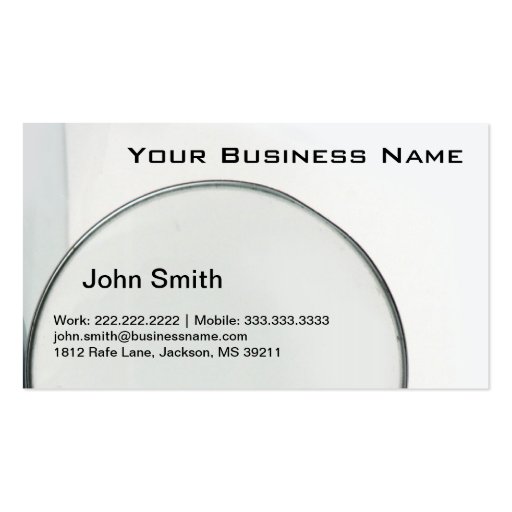 Magnifying Glass Business card (front side)