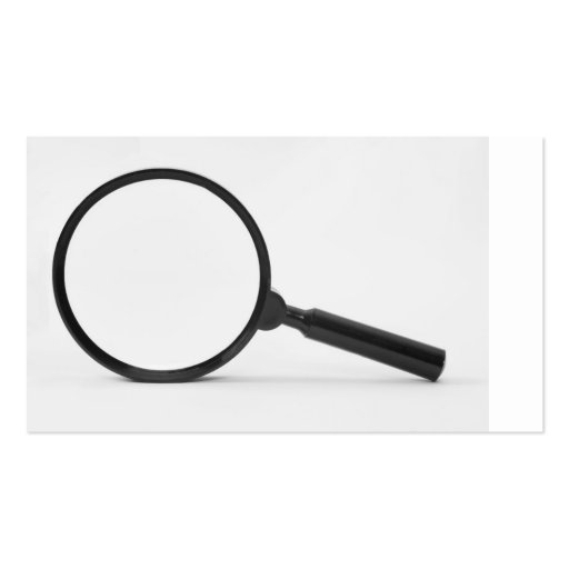 magnifying glass business card template
