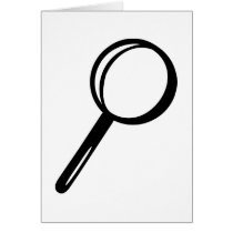 Magnifying glass greeting cards