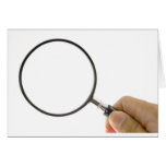 Magnifying glass greeting cards