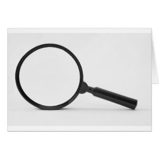 magnifying glass greeting card