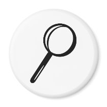 Magnifying glass refrigerator magnets