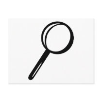 Magnifying glass postcards