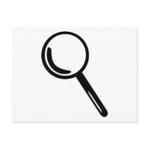 Magnifying glass post cards