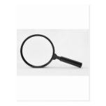 magnifying glass postcard