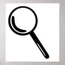 Magnifying glass print