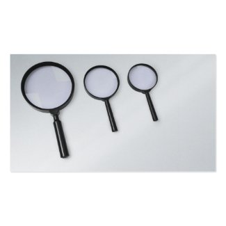 magnifying glass set business cards