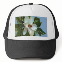 Magnolia Blossom Flower Trucker Hats