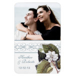 Magnolia Blossom Southern Wedding Save the Date magnets