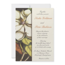 Magnolia Blossom Wedding Invitation