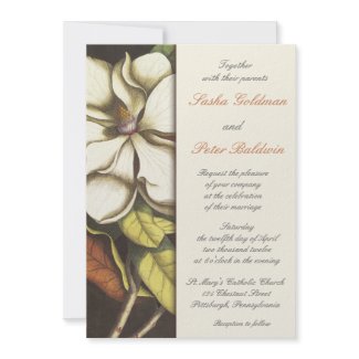 Magnolia Blossom Wedding Invitation