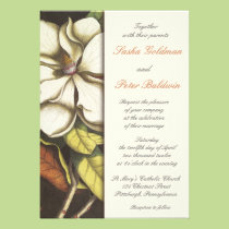 Magnolia Blossom Wedding Invitation invitations