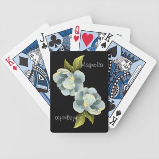 Magnolia Blossom with Leaves Personalized Card Deck
