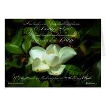 Magnolia Blossom with Psalm 84:1-2 Cards